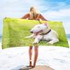 Bull Terrier Print Large Beach Towel for Bath Travel Outdoors Lightweight Soft Towels Super Absorbent Sandproof Quick Dry Towel