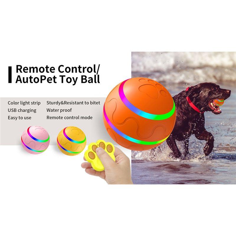 Practical-Interactive Dog Toyssmart Electric Pet Automatic Rolling Ball Cat Dog For Puppies/Small To Medium Dog With Remote