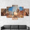 Birth of Jesus 5 Piece Canvas Wall Art Five Panel Christianity Theme Print Modern Art Poster Home Decor Picture Gift For Him For Her