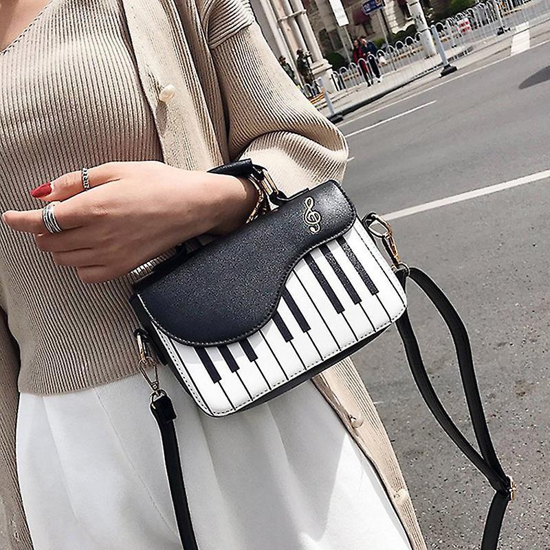 Sac bandoulière bandoulière motif piano mignon en cuir PU pour femmes téléphone portable nouveau