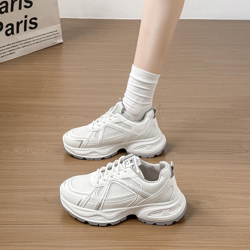 Sneakers Women's Spring and Autumn Street Shots Mesh Small Man Thick-soled Lightweight Autumn Daddy Shoes