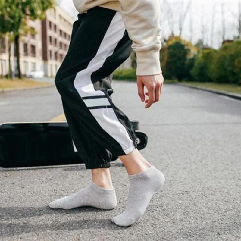 10 Perechi Șosete Bărbați Poliester Barcă Stil Nou Negru Alb Gri Șosete Bărbați de Afaceri Moale Respirabil Vară pentru Bărbați