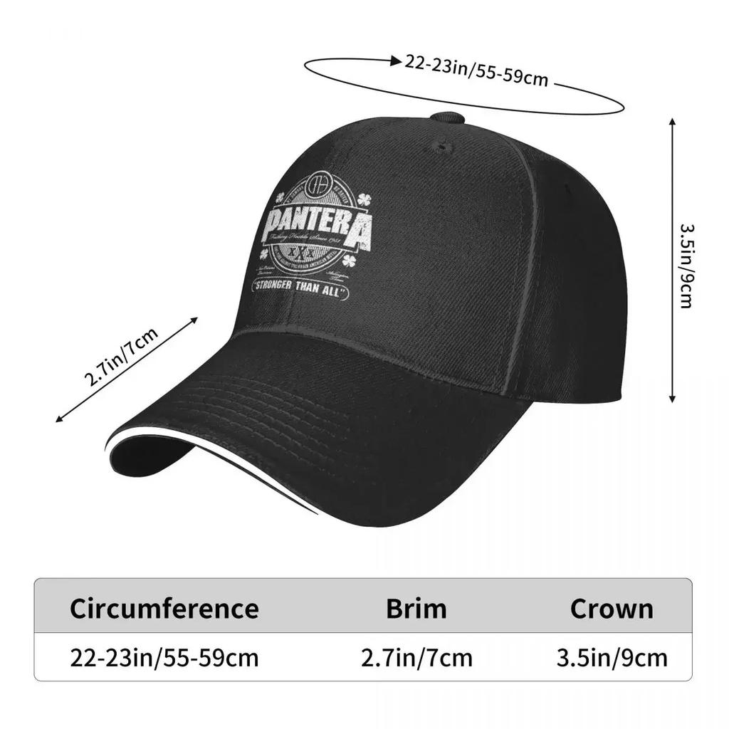 Metal Band Rock Music Baseball Cap Casual Pantera Sandwich Caps Unisex Adjustable Hats Cap Sport