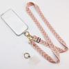 Pearl Pendant Phone Antilost Lanyard Wide Cloth Cell Phone Lanyard Long Phone Strap  Necklace Cord