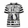 Modisches Herren-T-Shirt Pinguin Streifen 3D-Druck Herren Kurzarm-T-Shirt Locker Lässig Sommer Outdoor Street Herren- und Damen-T-Shirts Tops