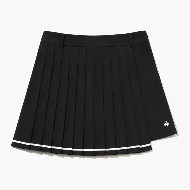 LECOQ GOLF Women'S Pleated Wrap Skirt _Blck Gr222Lsk41