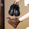 Fashion Women's Boots 2024 Winter New Fur Snow Boots Platform Plush Comfortable Anti Slip Warm Lace Up Cold Proof Cotton Ankle Boots