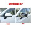 For Toyota Grand Highlander 2024 2025 Black Car Side Rearview Mirror Cover Rear View Mirror Rain Eyebrow Board Sunshade Cover