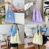 Stylish Striped Canvas Tote Bag For Women Spacious And Trendy Summer Shoulder Bag