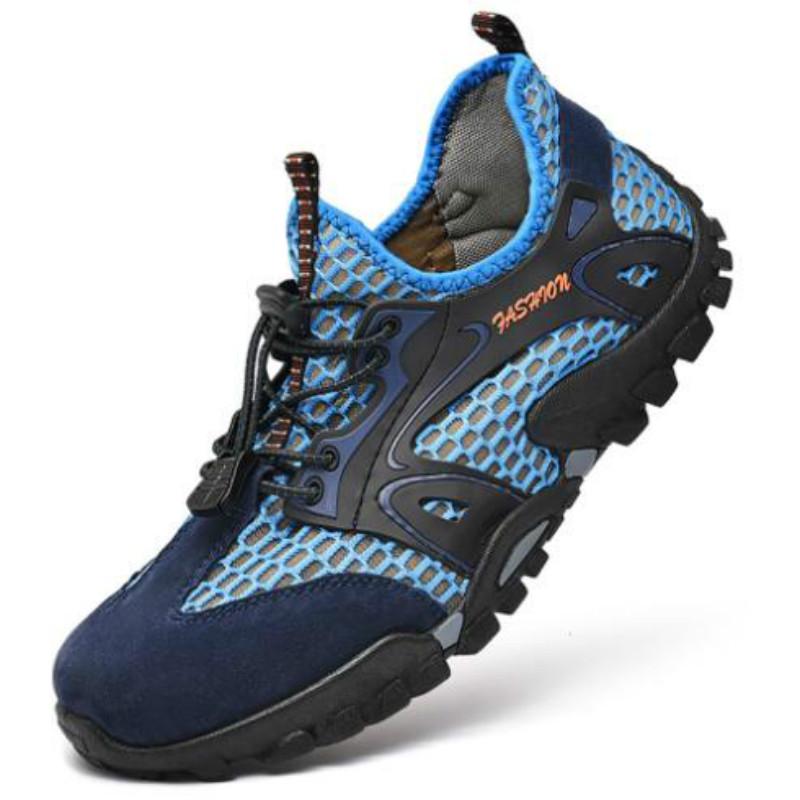 Sapatos aquáticos respiráveis masculinos, calçados antiderrapantes para áreas externas, leves, de secagem rápida, esportivos, tênis para acampamento aquático