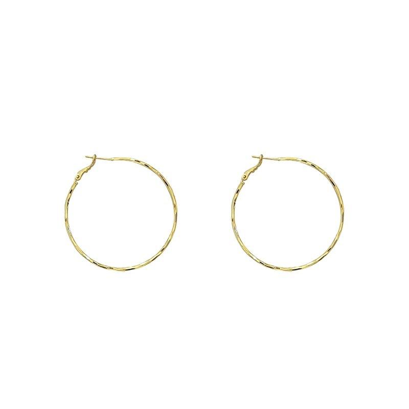 Summer new fashionable large circle earrings, mosquito coil disc, no ear piercings, simple atmosphere commuting, high-end earrings, earrings.