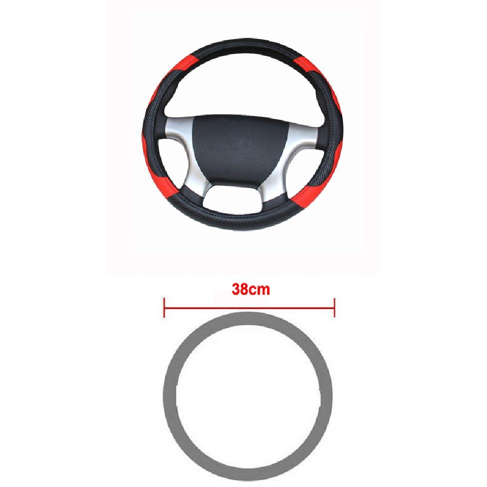 

Диаметр крышки рулевого колеса для грузовика, автобуса, 36, 38, 40, 42, 45, 47, 50 см, 7 размеров на выбор, из углеродного волокна, черный, красный 38 CM