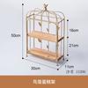 Nordic Style Retro Metal Wooden Cake Stand Iron Cake Display Tray Dessert Table Wedding Holiday Party Arrangement Decoration
