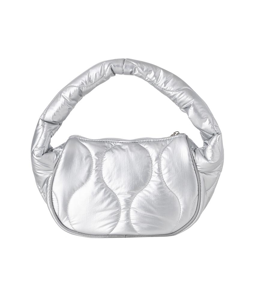 Lee Quilted Mini Hobo Bag Silver