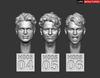 Life Miniatures Scale Resin Spare Headset 2 1/35 Kit, No-Hat No. (6-Piece Set), LM-35H005 (Person)
