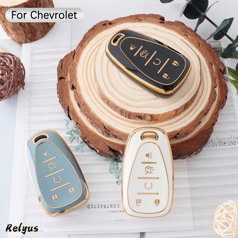 Soft Tpu Car Key Cover Case Protector Shell For Chevrolet - Chevy Malibu Camaro Cruze Traverse Sonic Volt Bolt Equinox