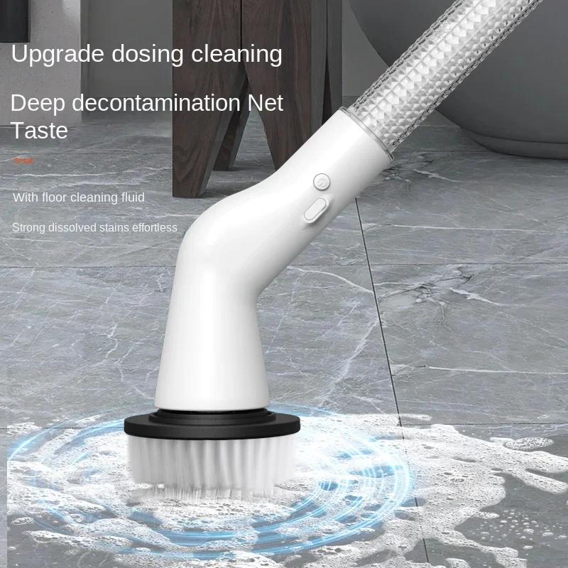 New Five In One Electric Multifunctional Home USB Rechargeable Electric Scrubber - Perfect for Cleaning Bathroom and Kitchen