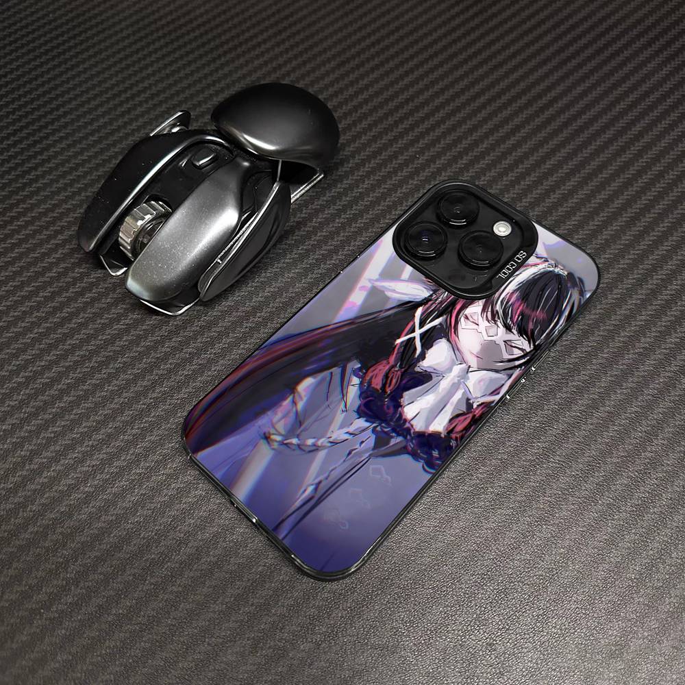 Genshin Impact Columbina Für iPhone 15 14 13 Plus 17 16 12 11 Pro Max Matt Farbige Silberne Luxus Handyhülle