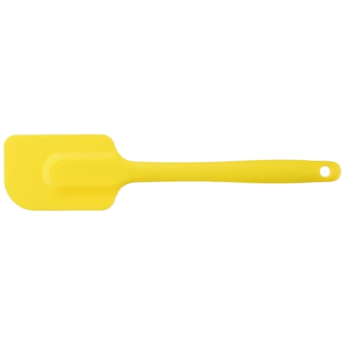 Endo Shoji BHV5703 Professional Spatula, Integrated Cake Cleaner, Large, Yellow, Silicone, Made In China