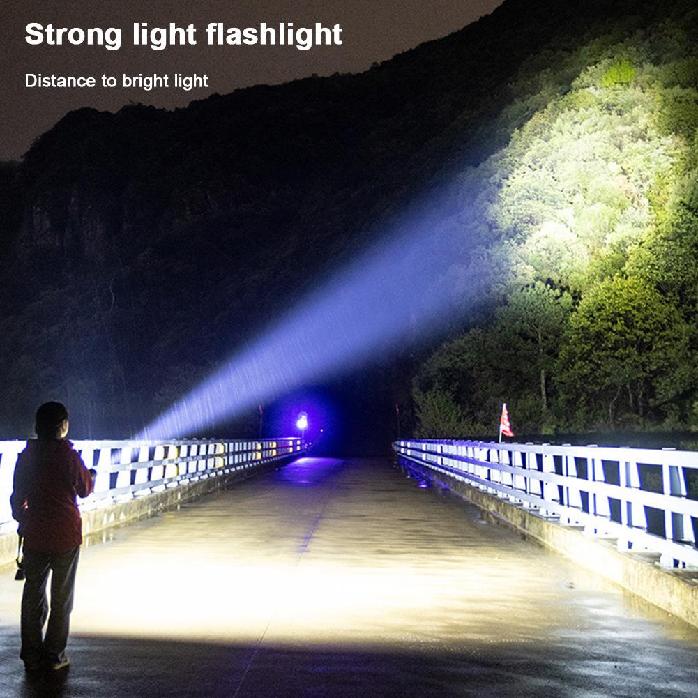 LED Flashlights USB Rechargeable Waterproof High Lumens Flashlight 5 Modes Super Bright Flashlight for Outdoor Fishing Adventure