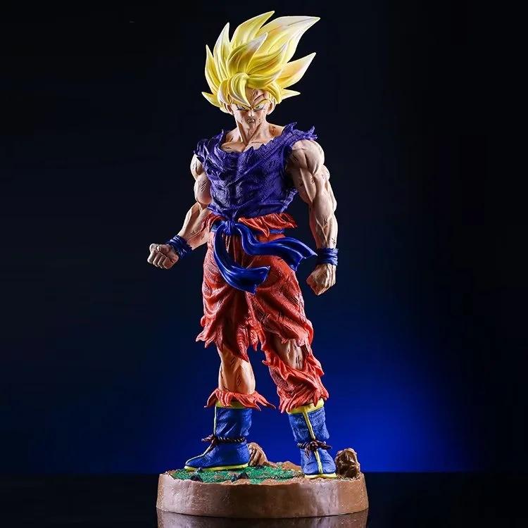 45cm High Quality Big Size Dragon Ball Z Son Goku with Base Figure Collection Model Toys