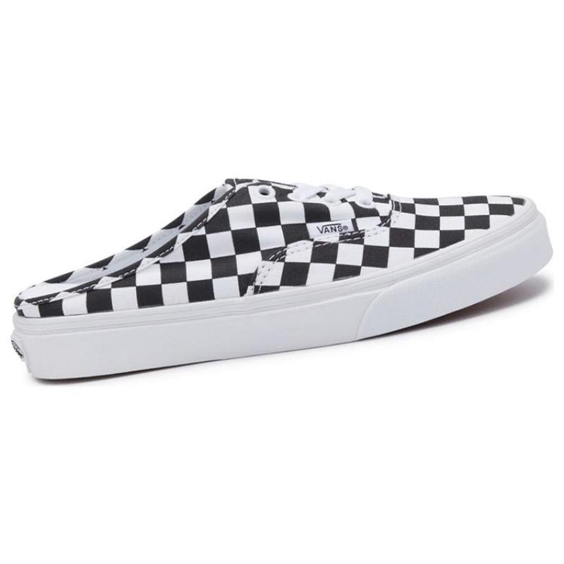 Vans Authentic Checkerboard Cushioning Lightweight Breathable Low-Top Skateboard Shoes Unisex Black White Checkerboard Vans VN0A54F75GU1
