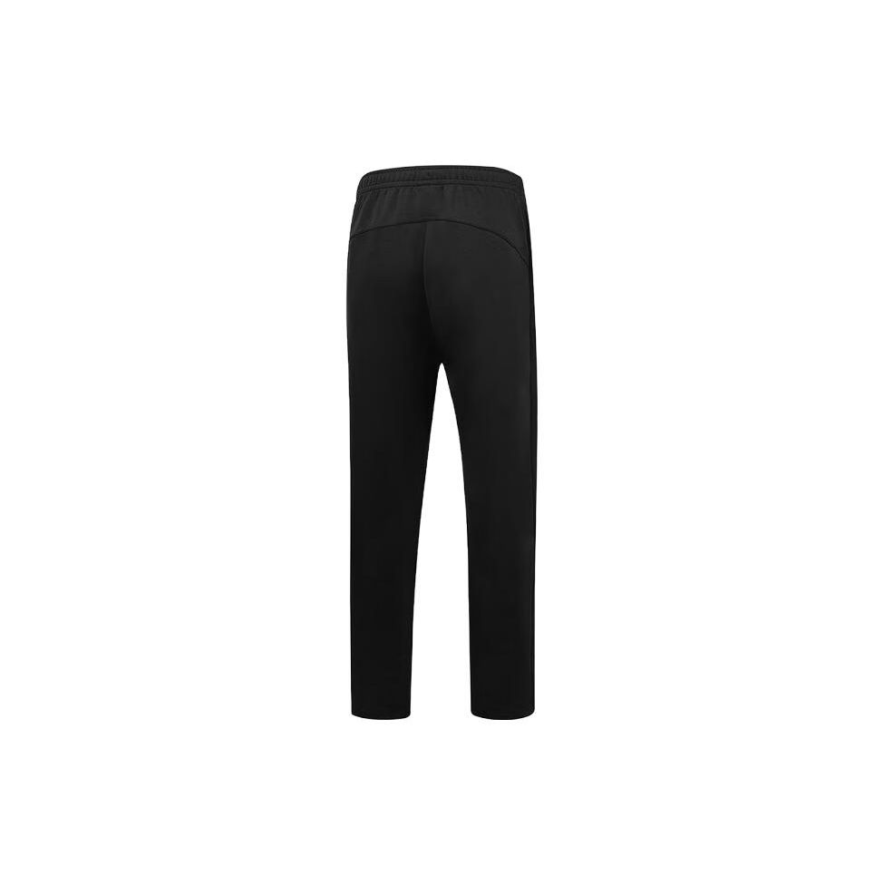 Li Ning Fitness Series Solid Color Logo Knitted Sports Pants Men Bottoms Black AKLT987-1