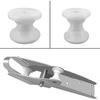 ISURE MARINE 18mm Water White Bow Anchor Roller Replacement Wheels Bow Roller Plastic Pulley for Marines Boats Yachts