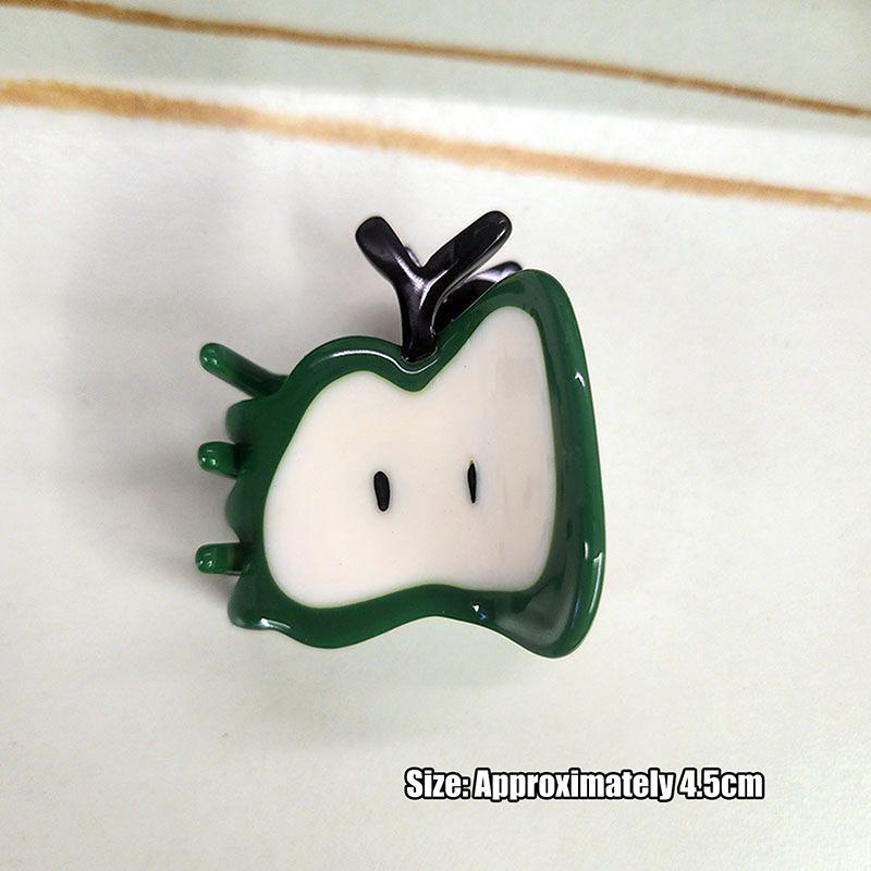 Fashion All-match Apple Shaped Acrylic Hair Claw Creative Funny Fruit Hair Clip Shark Clips For Women Personality Cute Headwear