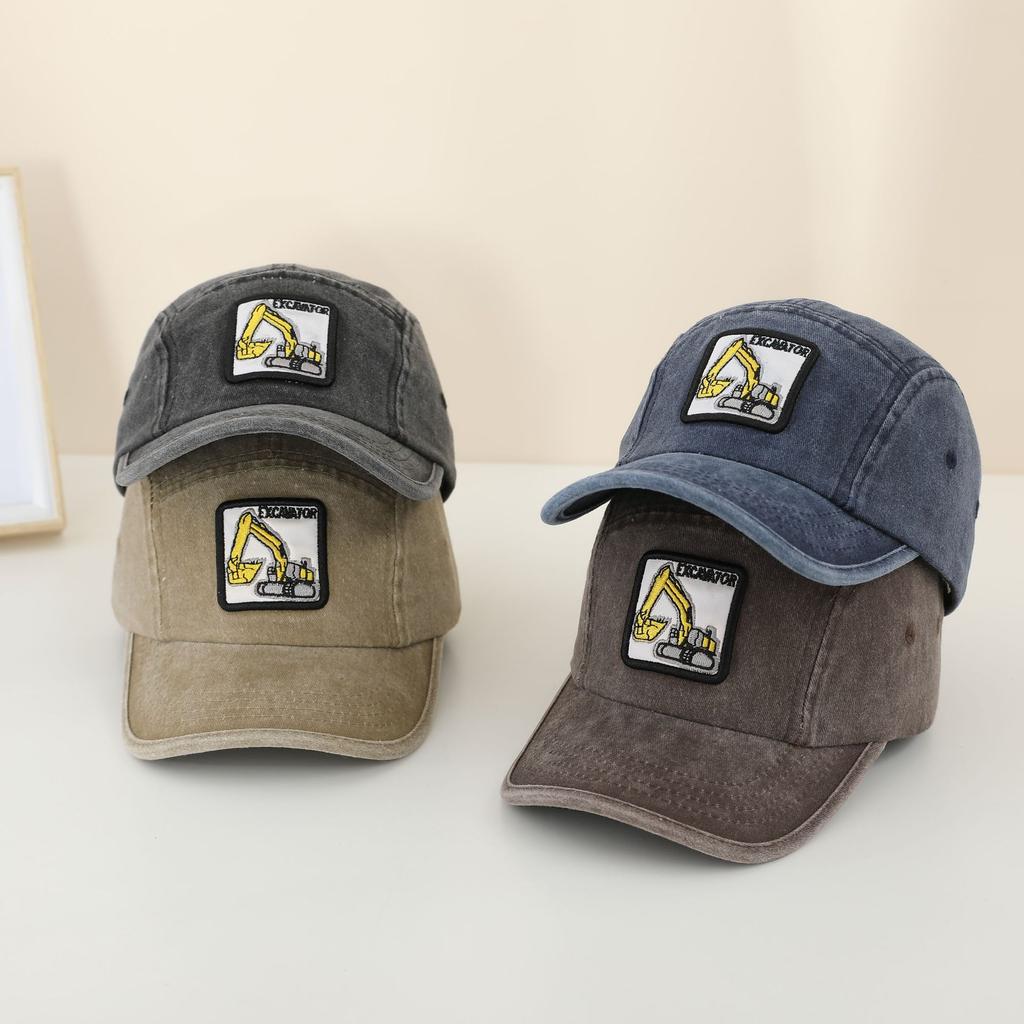 Children Baseball Hat Solid Color Color Baby Peaked Cap Cotton Casual Kids Duck Tongue Cap 3-6Year Boy Girl Sun Visors Fashion Letter Print