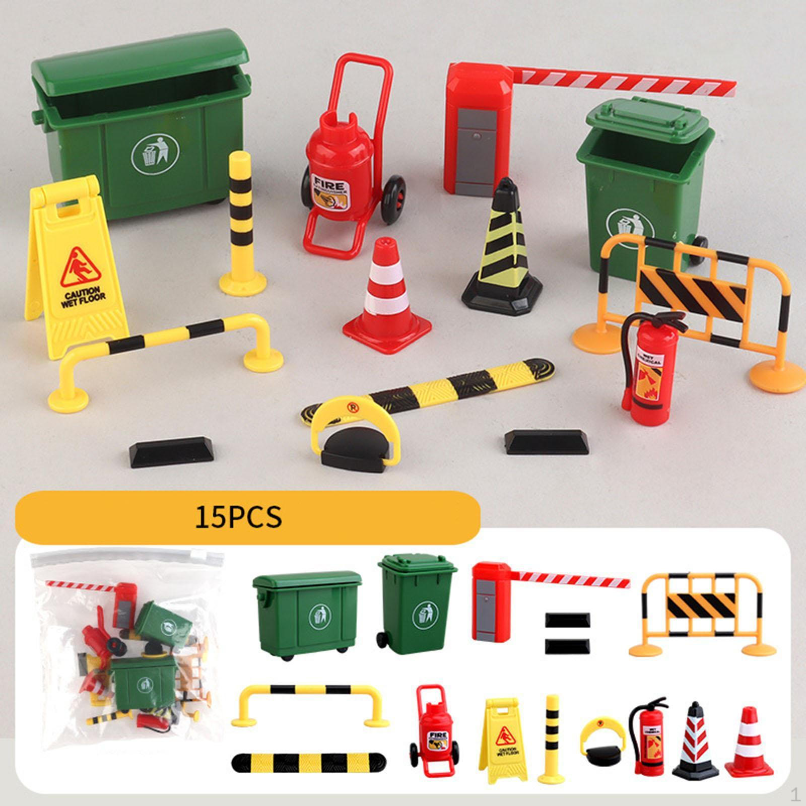 

Міні-дорожні знаки. Іграшки. Мініатюрна модель. Попереджувальний знак про вулицю 15Pcs