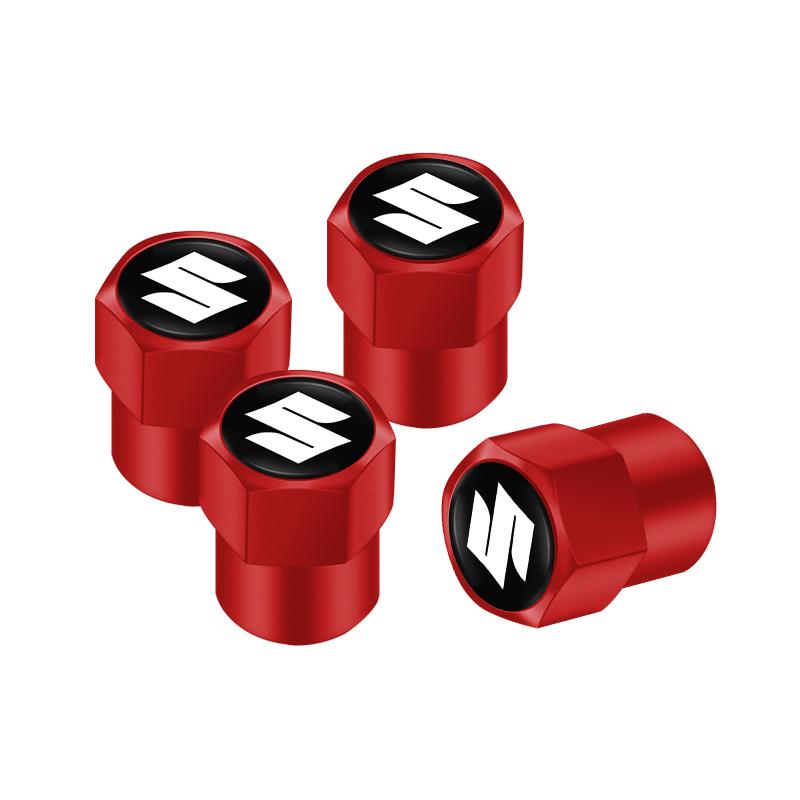 4Pcs 3D Metal Tire Valve Cap Car Tyre Air Stem Cover For Suzuki Jimny Samurai Vitara Swift Baleno Ignis Alto Splash Kaiser DZire