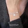 S925 Sterling Silver Korean Bamboo Pearl Heart Bracelet - Women's Niche Cold Style Trendy Jewelry