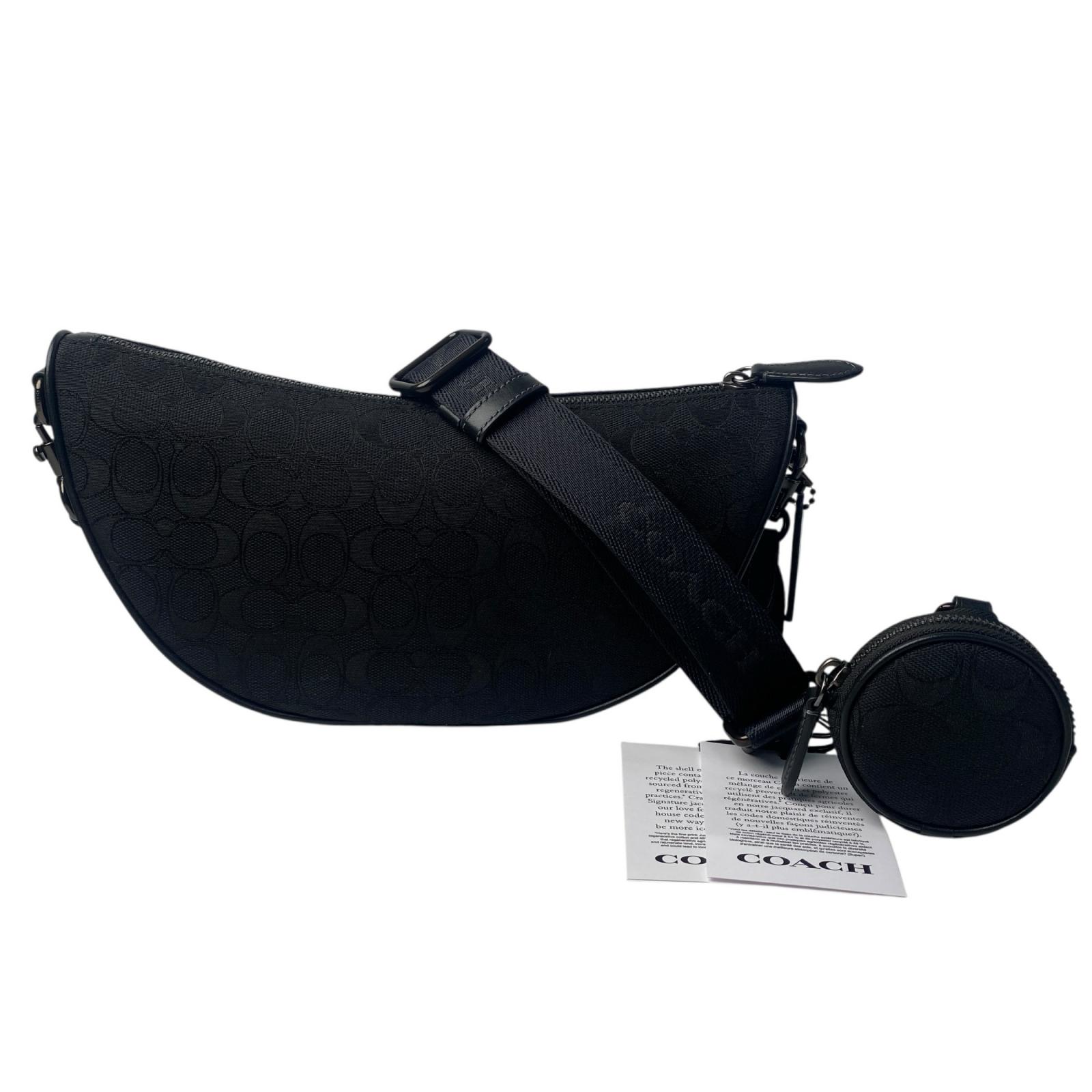 

Used COACHShoulder Bag black canvas Women