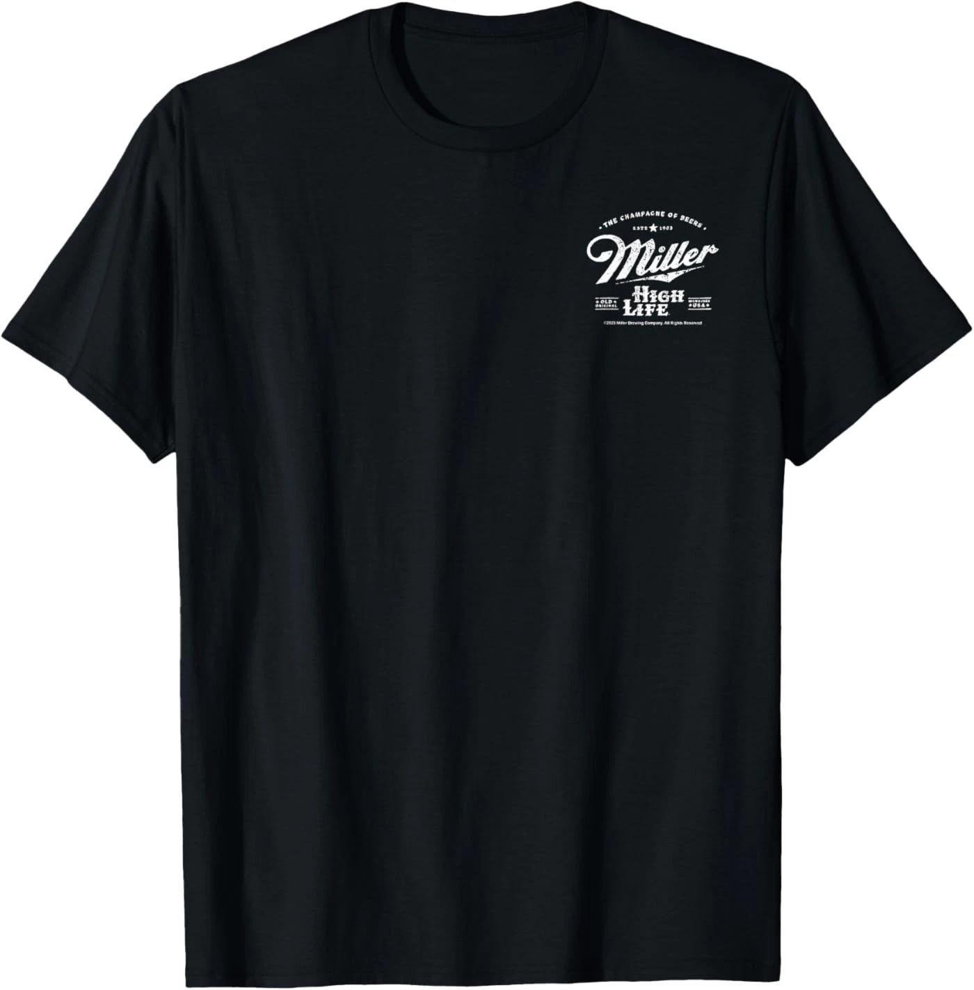(Front & Back )Coors Miller High Life Champagne of Beers T-Shirt 3XL