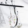 Lovely Beaded Bowknot Phone Strap Charm Pendant with Star Accents Sturdy Handbag Adornment Craft Supplies for Girls