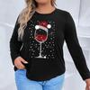 Women's Plus Size Loose Christmas T-shirt