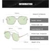 Plain Double Beam Large Frame Anti Blue Glasses Half Frame Square Ladies' New Sunglasses For Street Shooting