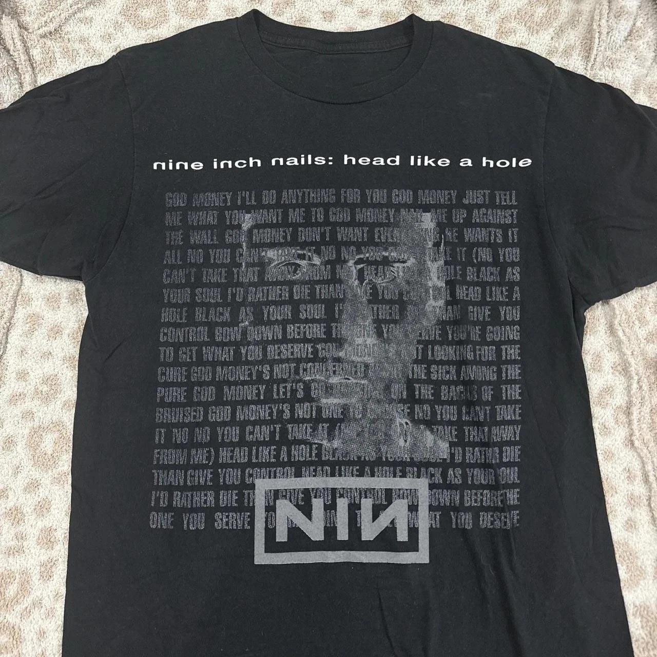 NIN Nine inch nails head like a hole rock music concert short sleeve shirt S-5XL Unisex T-Shirt L