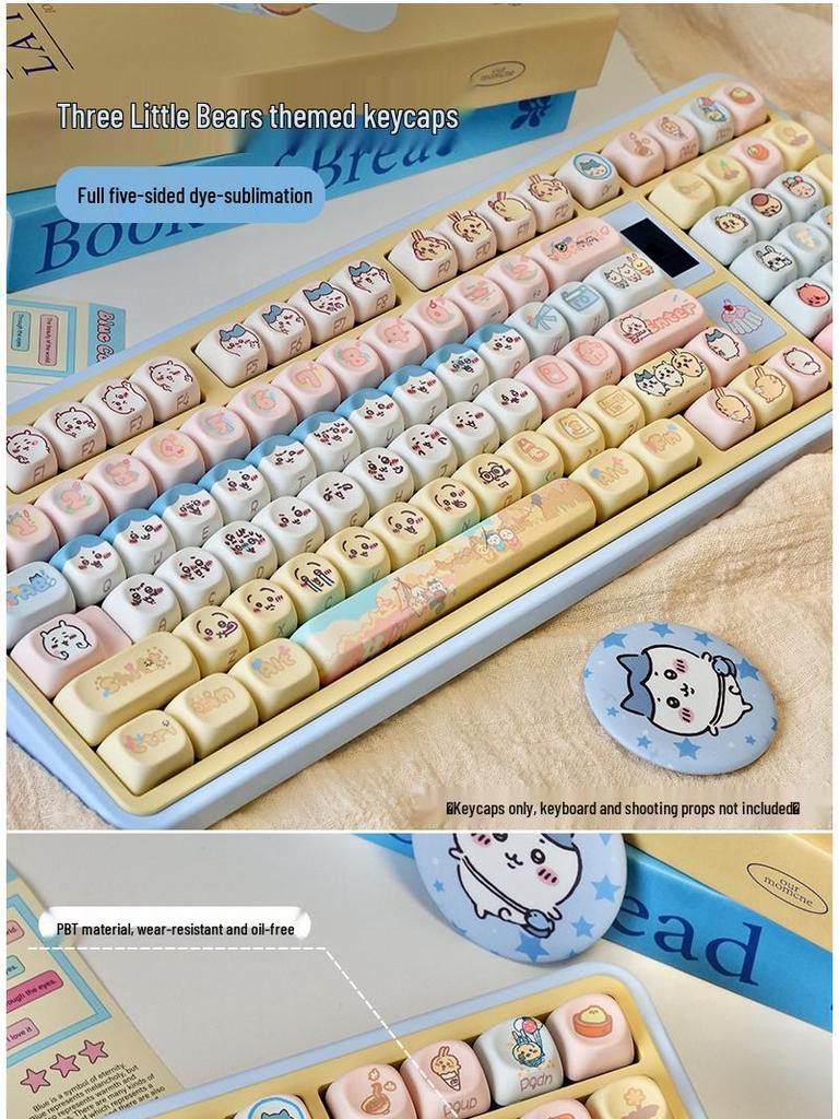 MOA Three Little Ones Theme Custom PBT Keycaps for Mechanical Keyboards