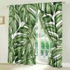 2PCS- Tropical leaf Hawaiian style pattern printed curtains, pole bag home decoration, room decoration