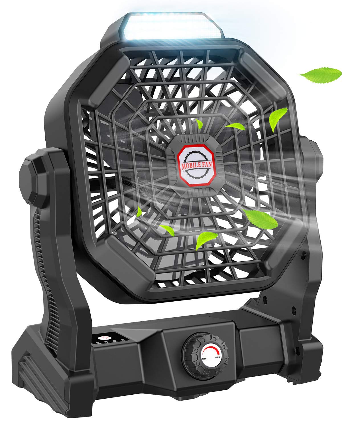 

Портативный USB-вентилятор для зарядки, уличный вентилятор, вентилятор для кемпинга, бесступенчатая скорость, ветровая аккумуляторная батарея, наружное освещение чёрный