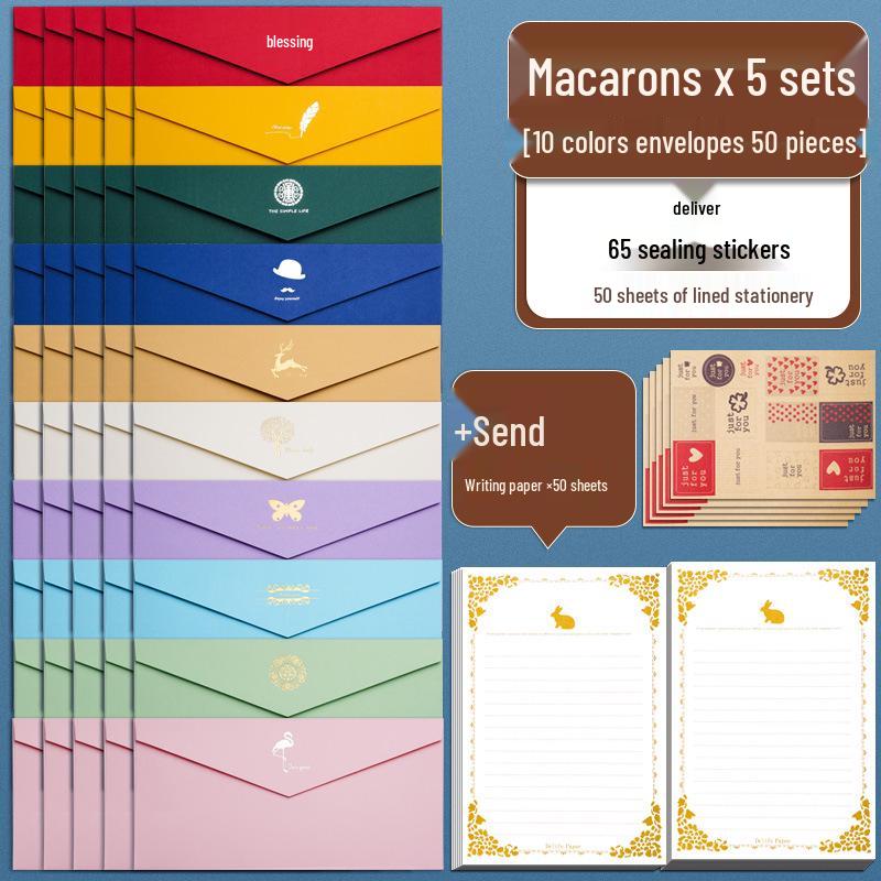 Nordic Style Literary Retro Envelope & Letter Paper Set - Love Letter & Greeting Card Collection