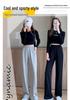 Women's High-Waist Wide-Leg Sweatpants - Spring/Autumn Loose Straight-Leg Fit, Slimming for Thick Legs, Versatile Casual Wear
