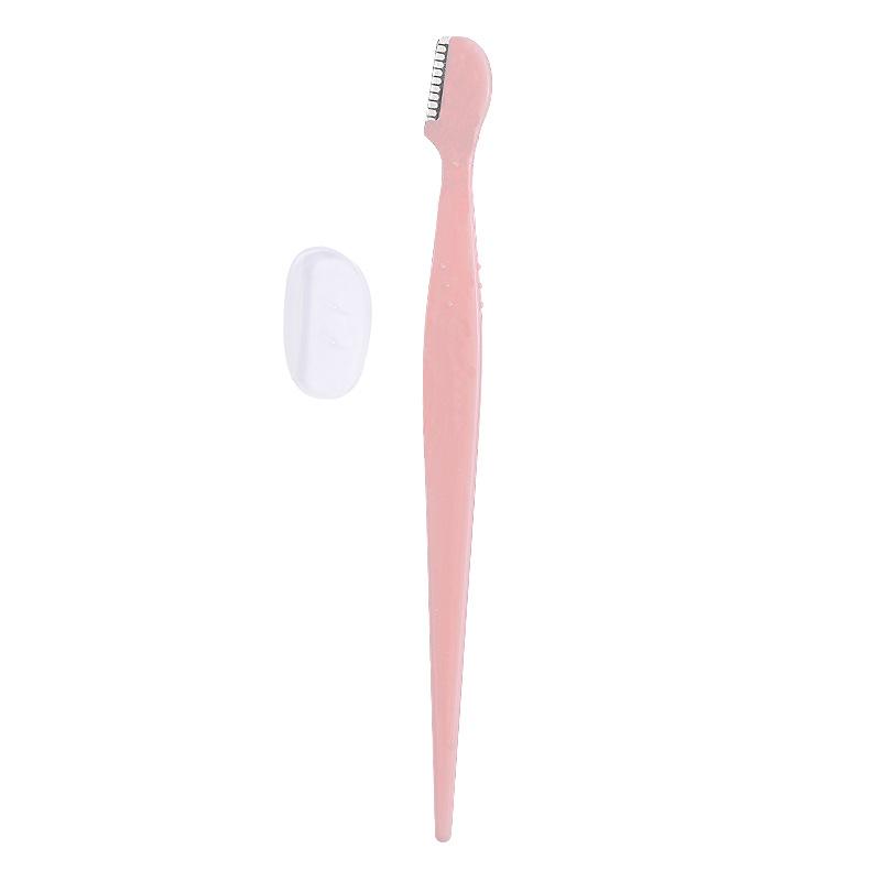1pcs Eyebrow Razors, Straight Handle Eyebrow Makeup Tools Grooming Razors, Unisex Stainless Steel Hair Remover With Protective Cover