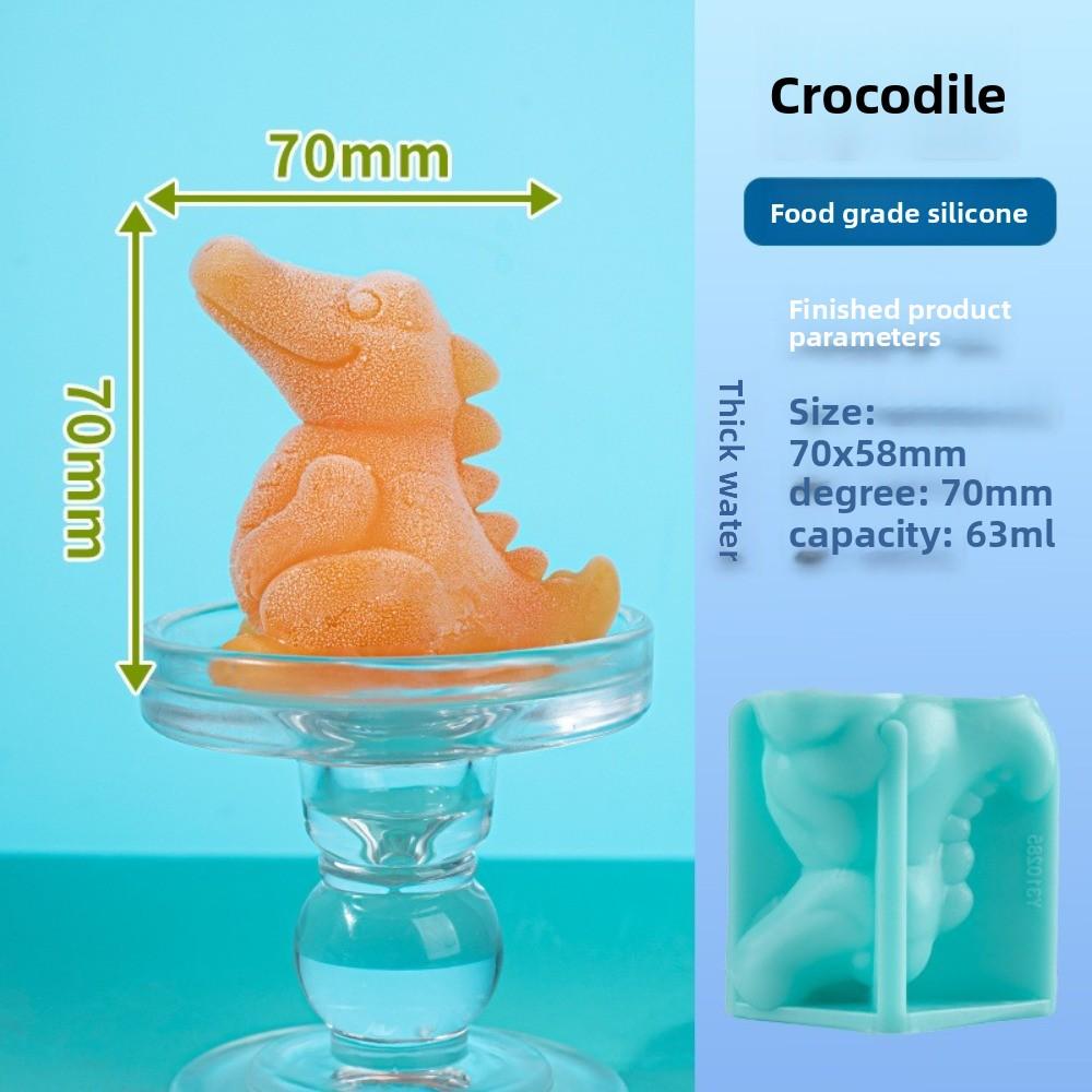Creative Silicone Material Dinosaur Ice Cube Tray Reusable DIY Mold Silicone Ice Molds 3D Ice Molds Summer Drinks
