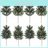 Artificial Christmas Pine Branches With Plastic Needles For Holiday Decor And Photography Props