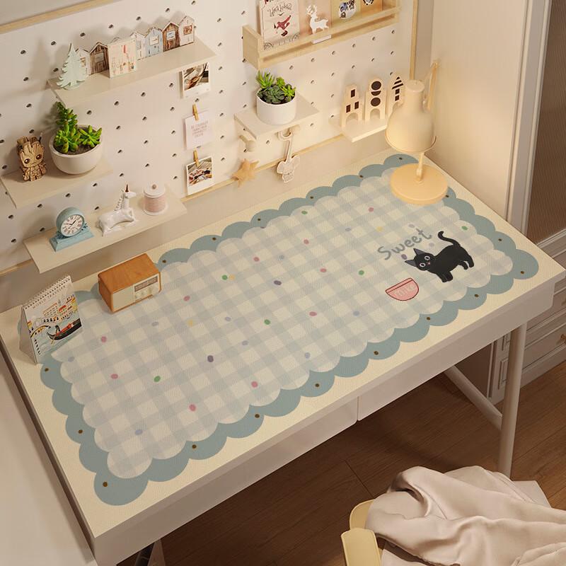ZISIZ Double-Sided Leather Desk Mat for Students & Kids