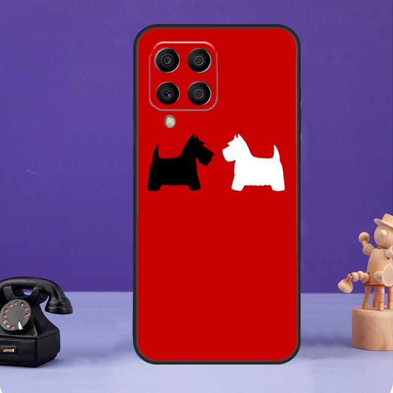 Cartoon Westie Dog Case For Samsung Galaxy M55 M35 M15 M56 M36 M16 M06 M31 M13 M33 M53 M12 M32 M52 M14 M34 M54