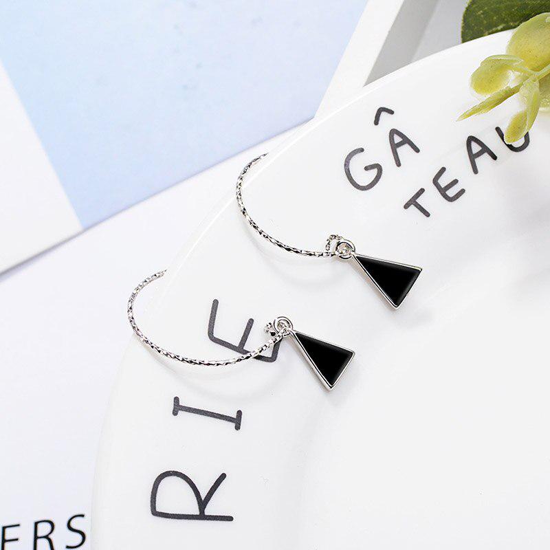 Lindon trendige Tropfenohrringe mit dreieckigem Obsidian-Ohrring für Damen, Party-Geschenk, Schmuck